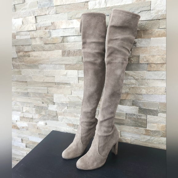 STUART WEITZMAN Women's Taupe Over-the-Knee Boots - Picture 3 of 4